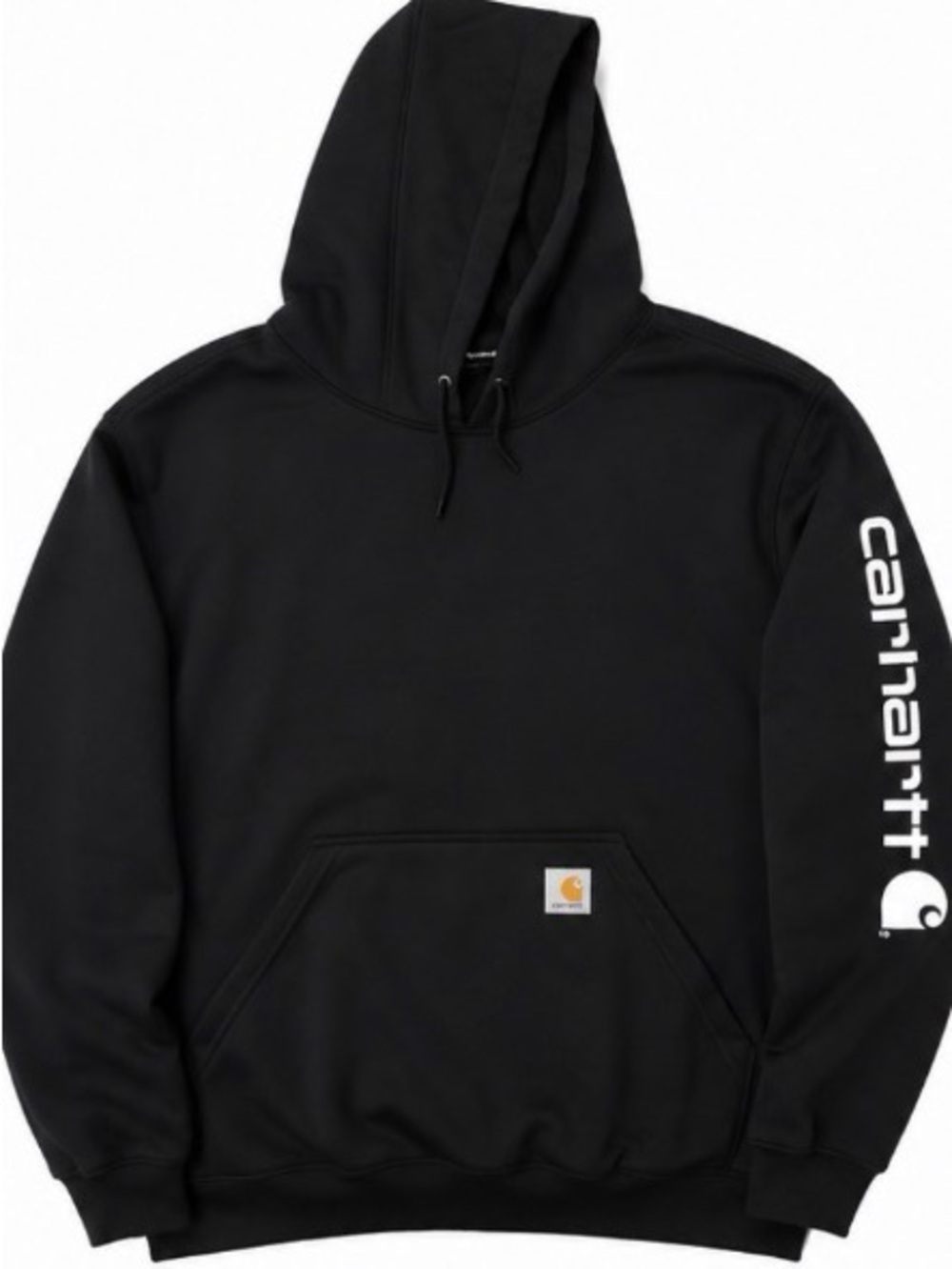 Carhartt Black Pullover Hoodie with Logo Patch